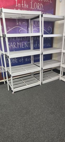 Plastic storage shelving