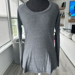 Grey Long Sleeve Athletic Top