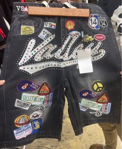 Valley Dreams Studded Patch Denim Shorts