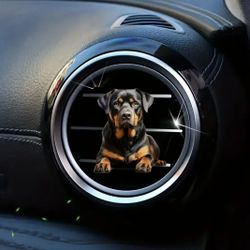Cool 3D Print Rottweiler Car Air Freshner Car Vent Clip 
