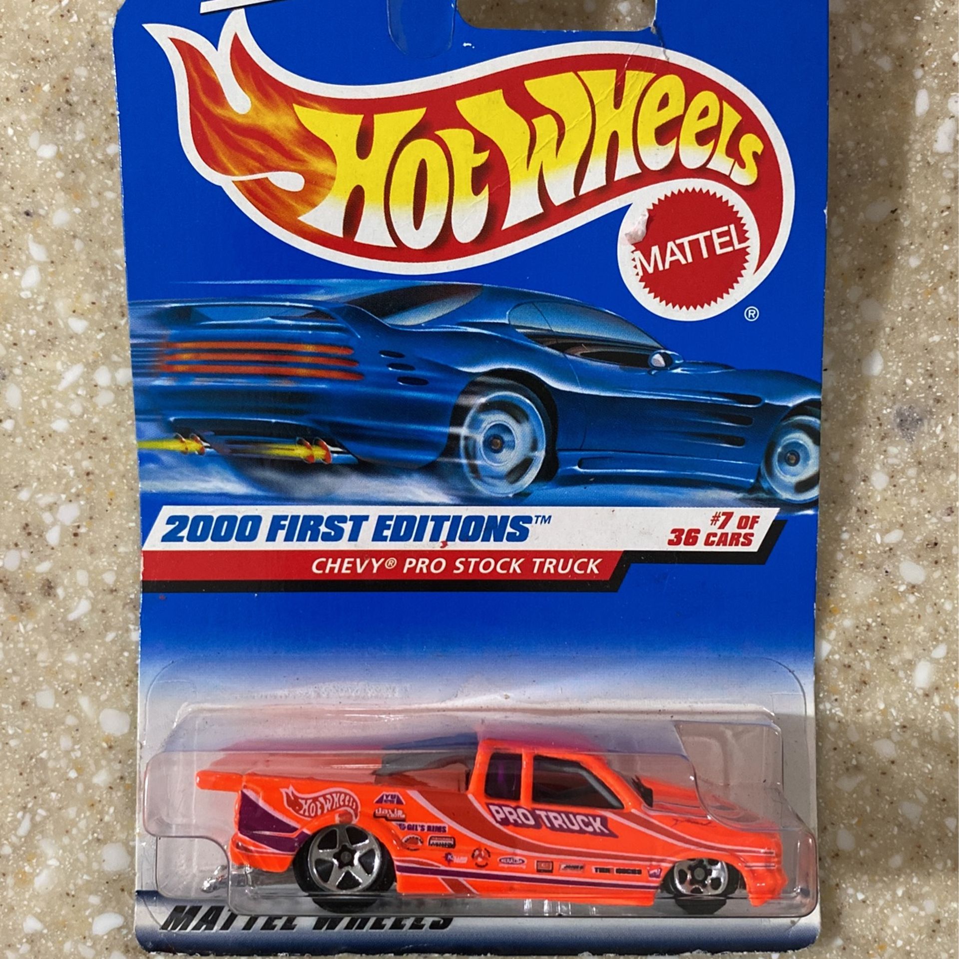 2000 Hot Wheels #67 First Editions 7/36 CHEVY PRO STOCK TRUCK Orange