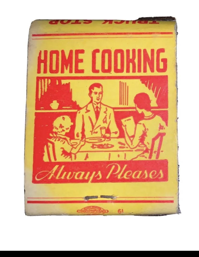Red Desert Café “Home Cooking Always Pleases” Vintage Matchbook Cover