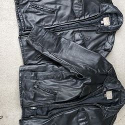  VINTAGE LEATHER JACKETS TWO FOR SALE