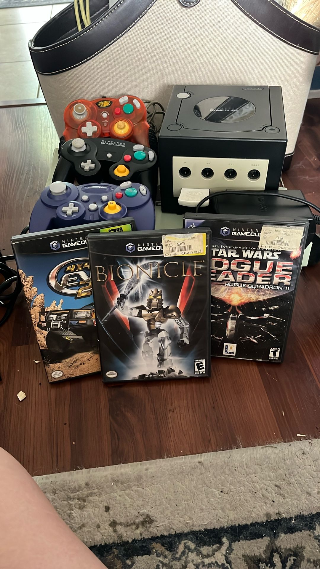 Game Cube With 3 Controllers And 12 Games