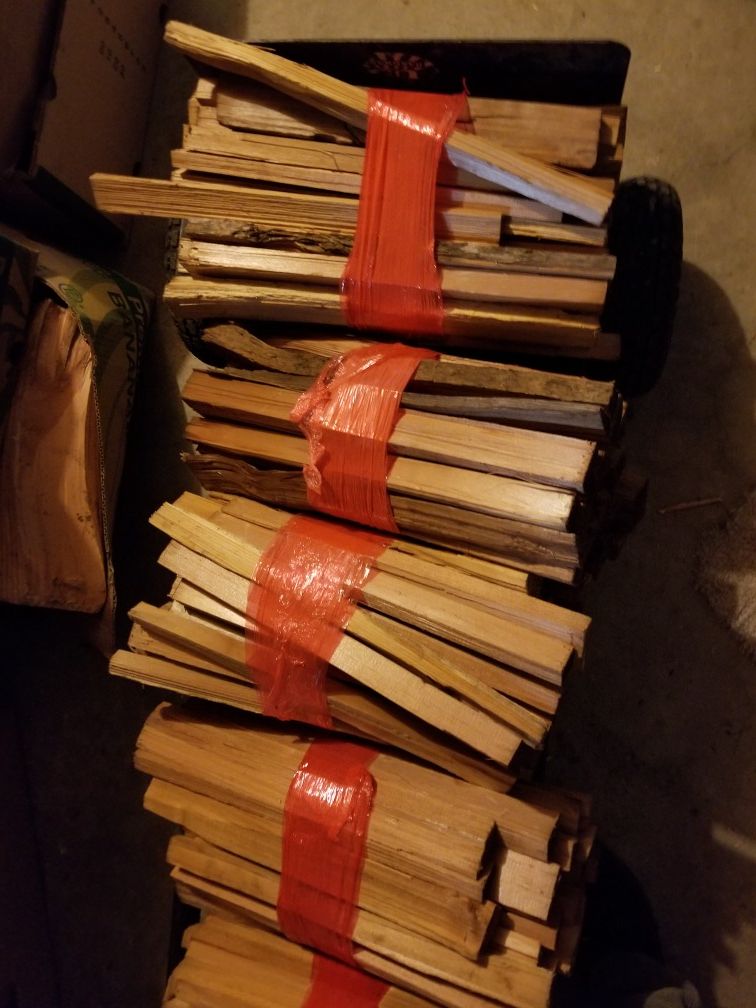 Bundles of dry-seasoned cedar kindling (Ask about delivery)