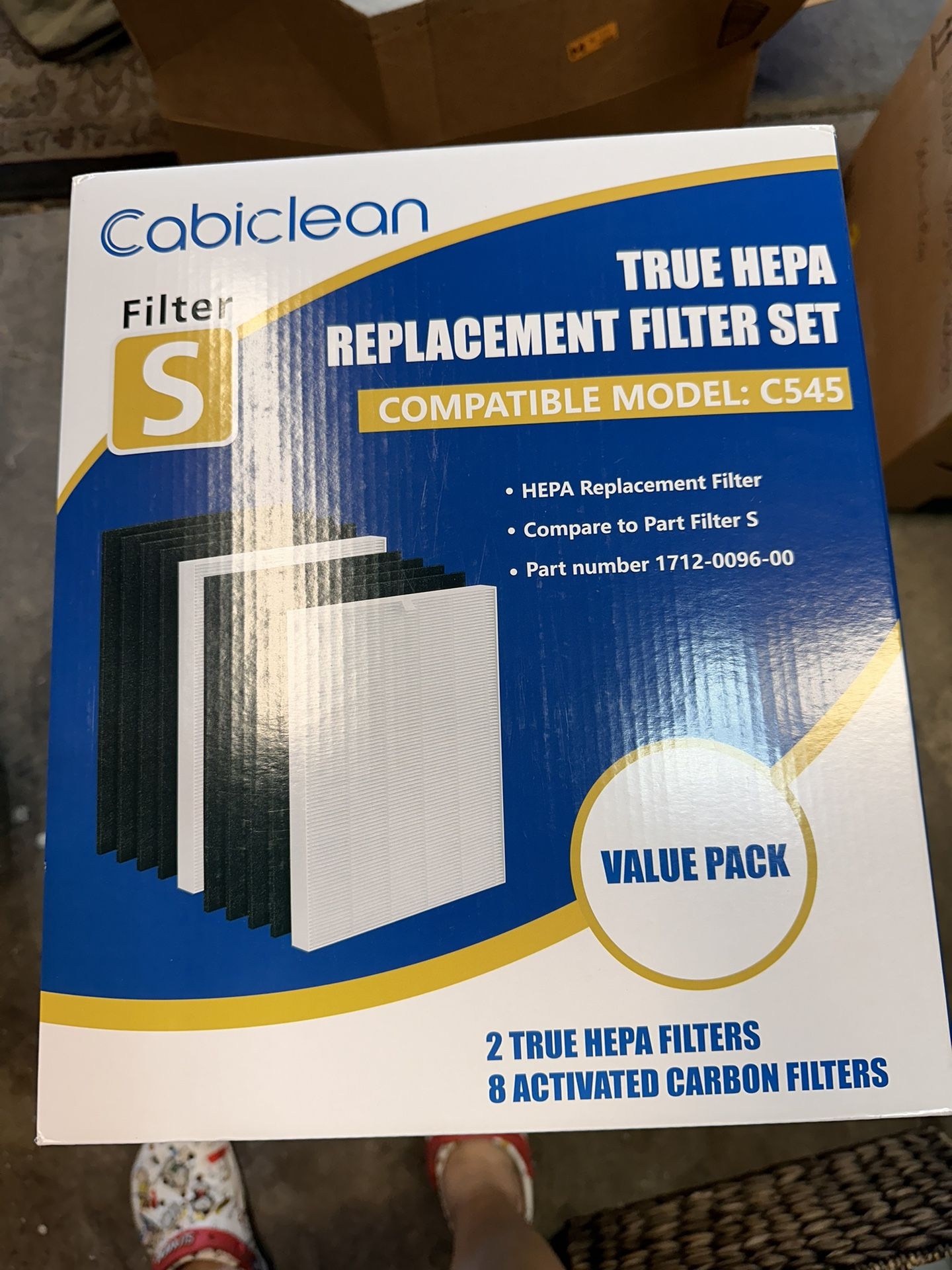 True Hepa Replacement Filter Set (2 Pcs.) For C545 (Small) **New**