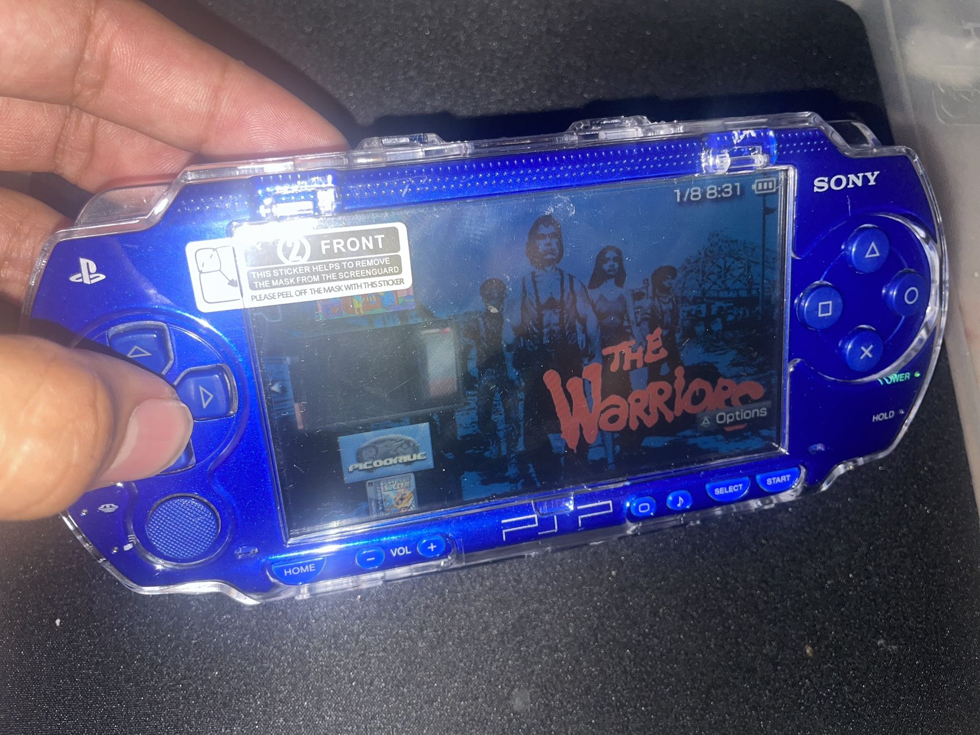 Metallic PSP 1000 With Glass Protection Brand New LCD Screen Brand New Battery   