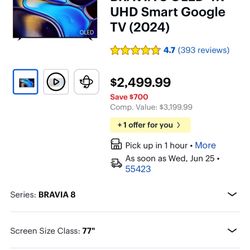 Sony 77 Inch TV 