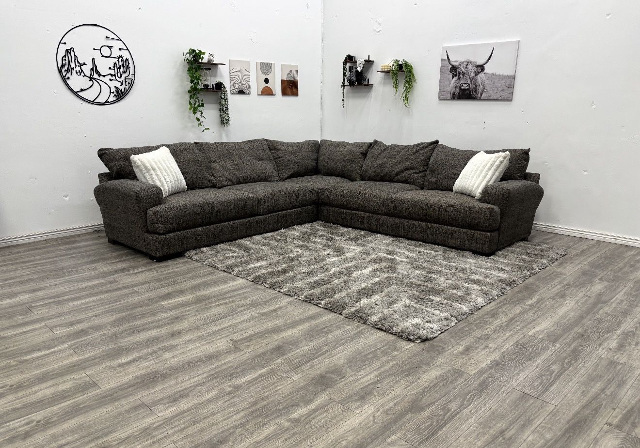 Grey Sectional Couch - Free Delivery