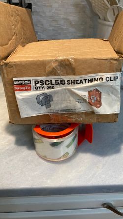 Sheathing Clips For 5/8” Plywood. 20 Guage.  Quantity Is 250 Clips 