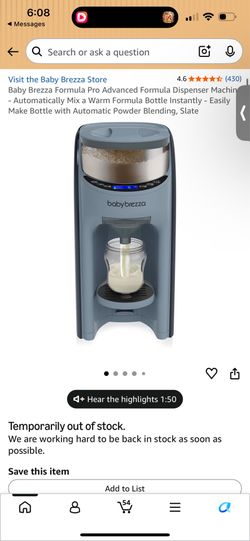 Baby brezza  formula pro machine