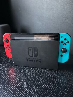 Nintendo Switch with Neon Blue/Neon Red Joy-Con Controller - like new!