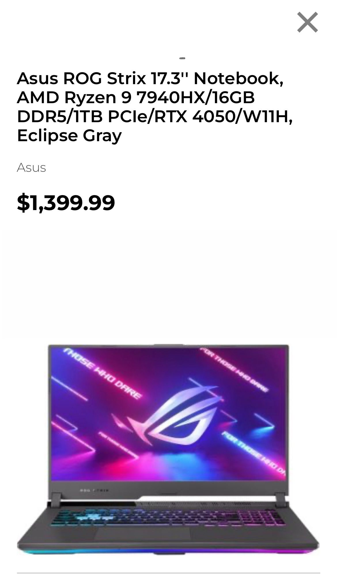 Asus Rog Laptop