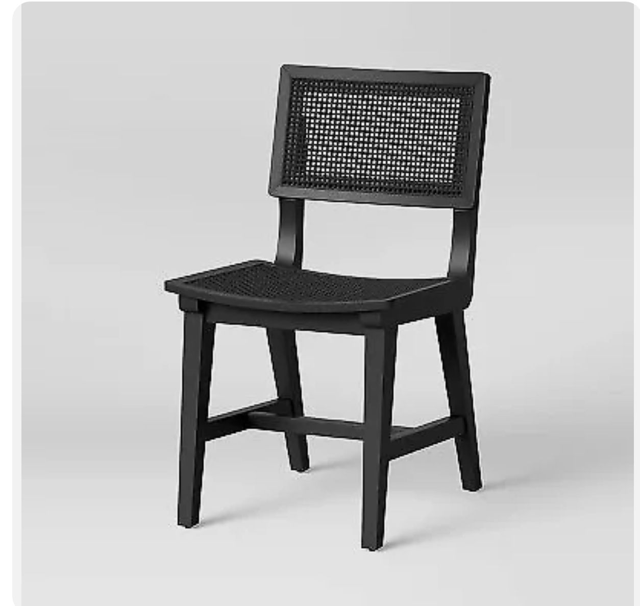 Tormod Backed Cane Dining Chair Black - Project 62