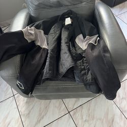 Power Trip Motorcycle Jacket Padded Removable Liner Black Size XL Mens 