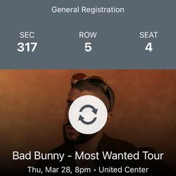 Bad Bunny Tour Tickets - United Center - 3/28/24