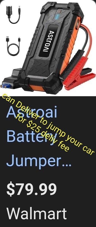 Can Deliver Jump Pack Car Battery Booster Cable Jumper Pack