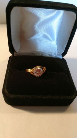 CZ wired wrap gold filled ring