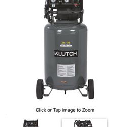 Klutch 29-Gallon Air Compressor, 2.5 HP, 120 Volts, 175 PSI