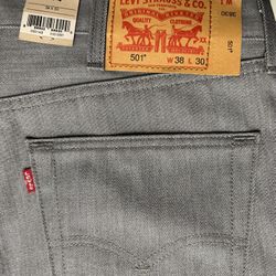 Grey grey 501s levi pants 38/30s 