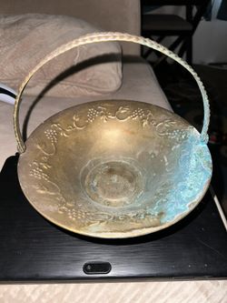 Old Silver Metal Basket