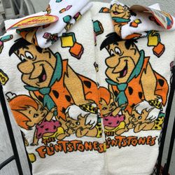  Vintage Flintstones Towels - Two Sets 
