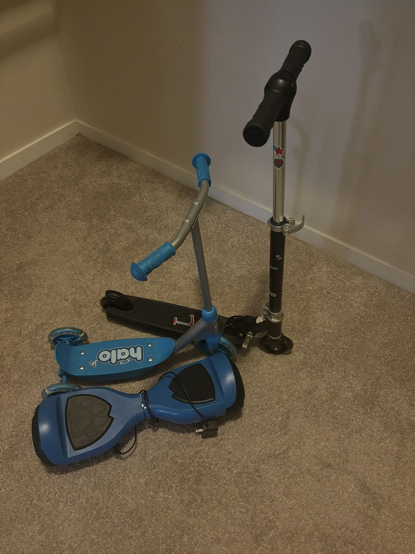 Hoverboard And 2 Scooters