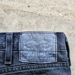 Levi’s 513 Slim Straight Black Jeans W38 L30