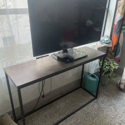 Black And Dark Brown Entry Table 