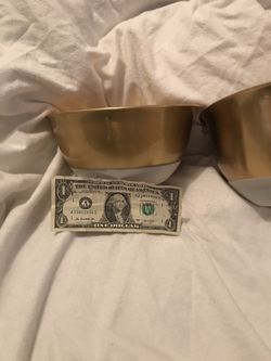 Gold stainless steel 2 and 4 quarts non skid bowls both for $8