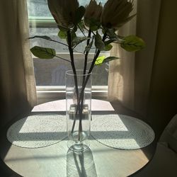 Vase With Faux Flowers 