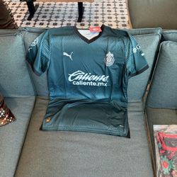 Puma Chivas Green Soccer Jersey New Large