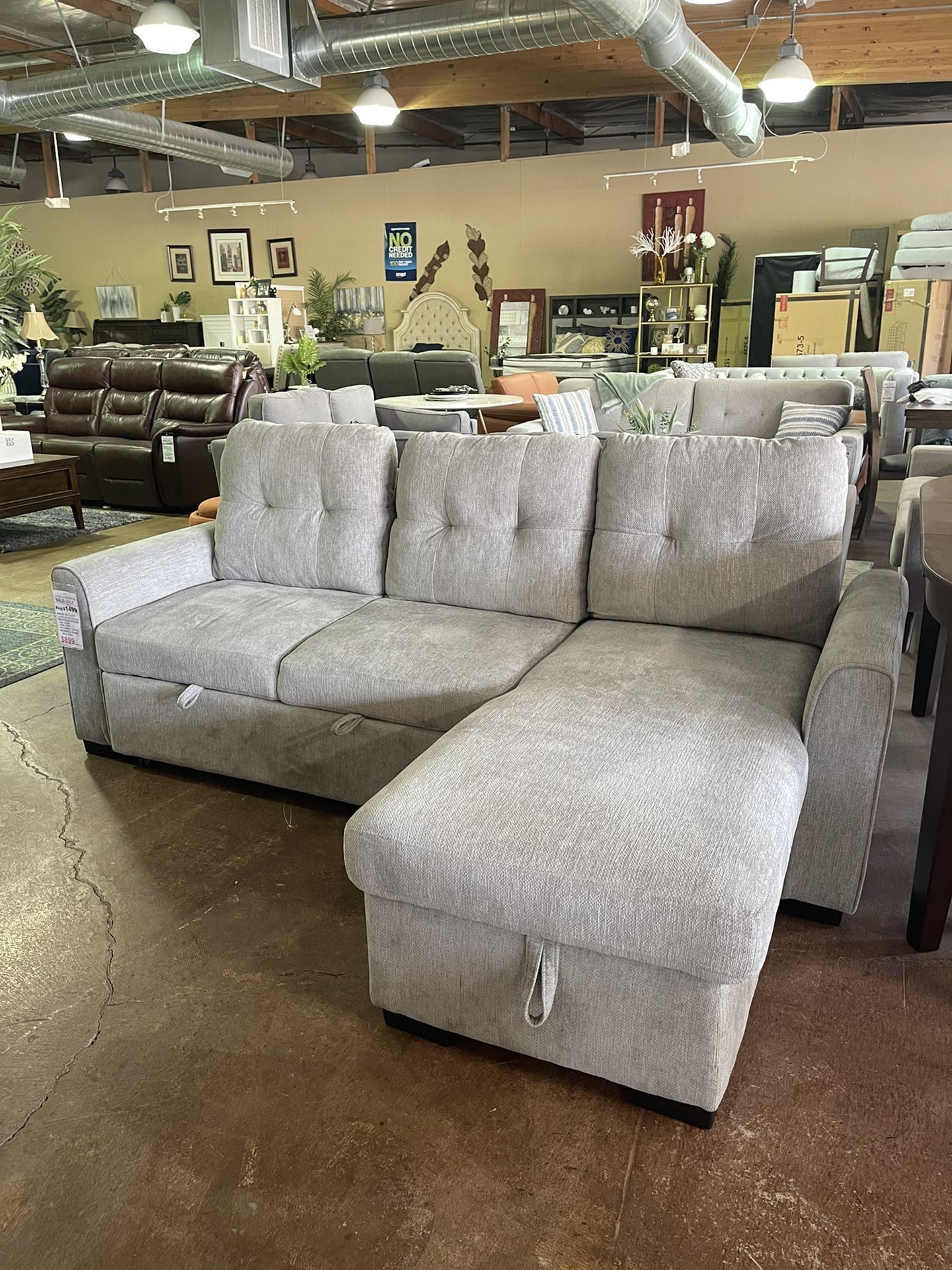 Reversible Sectional Pull Out Bed With Storage