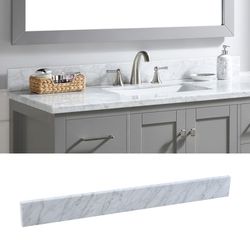 48 in. Marble Backsplash in White Carrara(not Include Cabinet), 251WH48