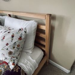 natural wood ikea bed frame 