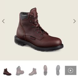 SIZE 10.5 RED WING !SUPERSOLE WATERPROOF LEATHER SAFETY TOE BOOTS BRAND NEW
