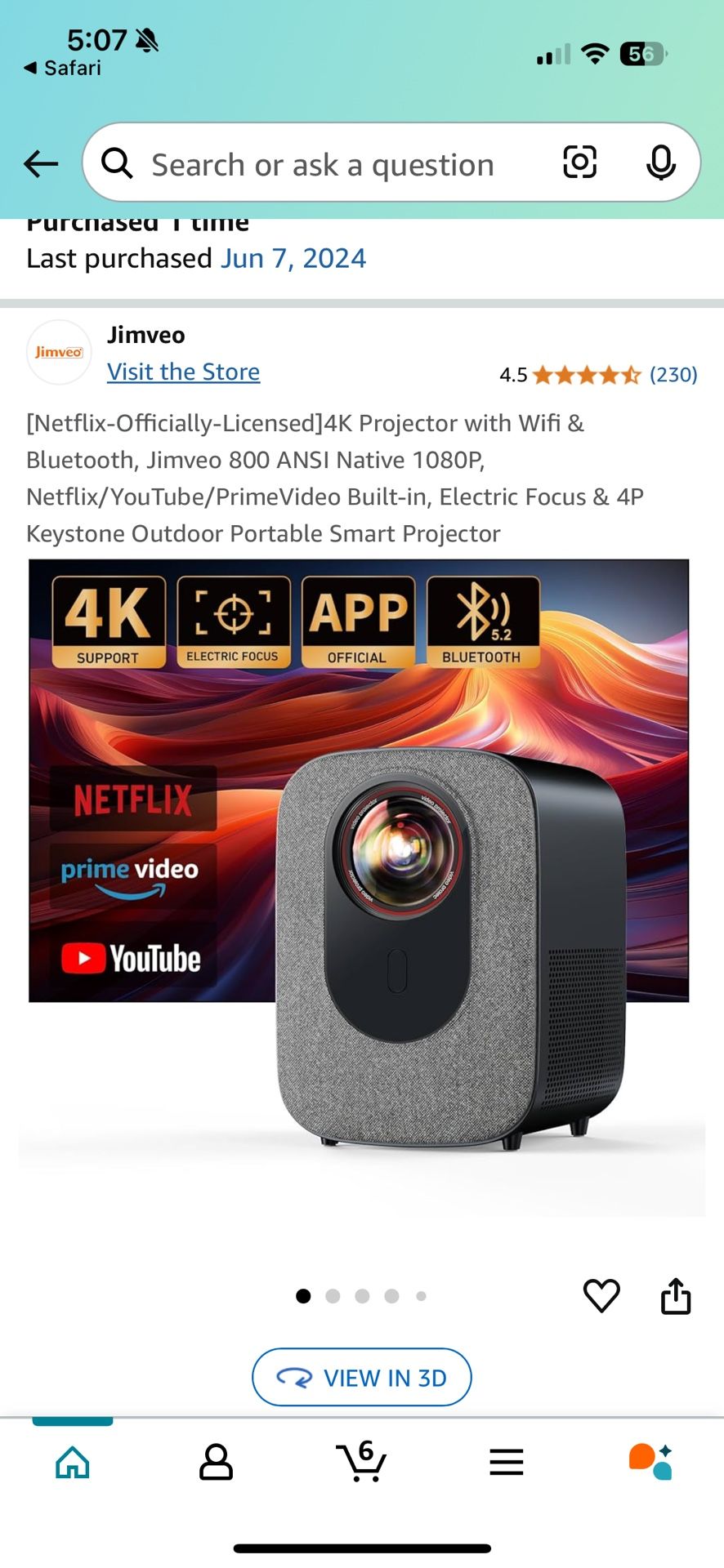 Jimveo Netflix Licensed 4k Projector
