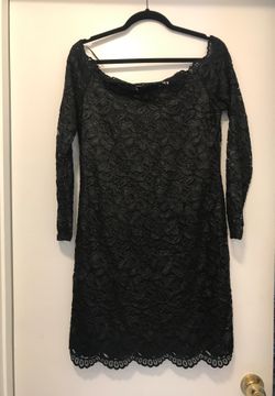H&M Off the shoulder black lace dress