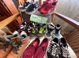 8 Pair Toddler Shoes Lot | Size 12-13 | Nike, Vans, Puma & More