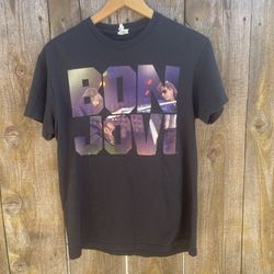 Bon Jovi Official Because We Can Tour 2013 2-Sided Black Vintage T-Shirt Medium
