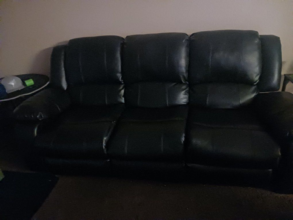 Black Recliner  Couch