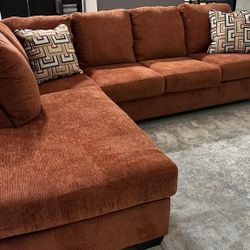 Avieomore Orange Sectional Couch W Chaise Color Options Fast Delivery Mention Jon Green to the staff to confirm this price/offer! 🔥