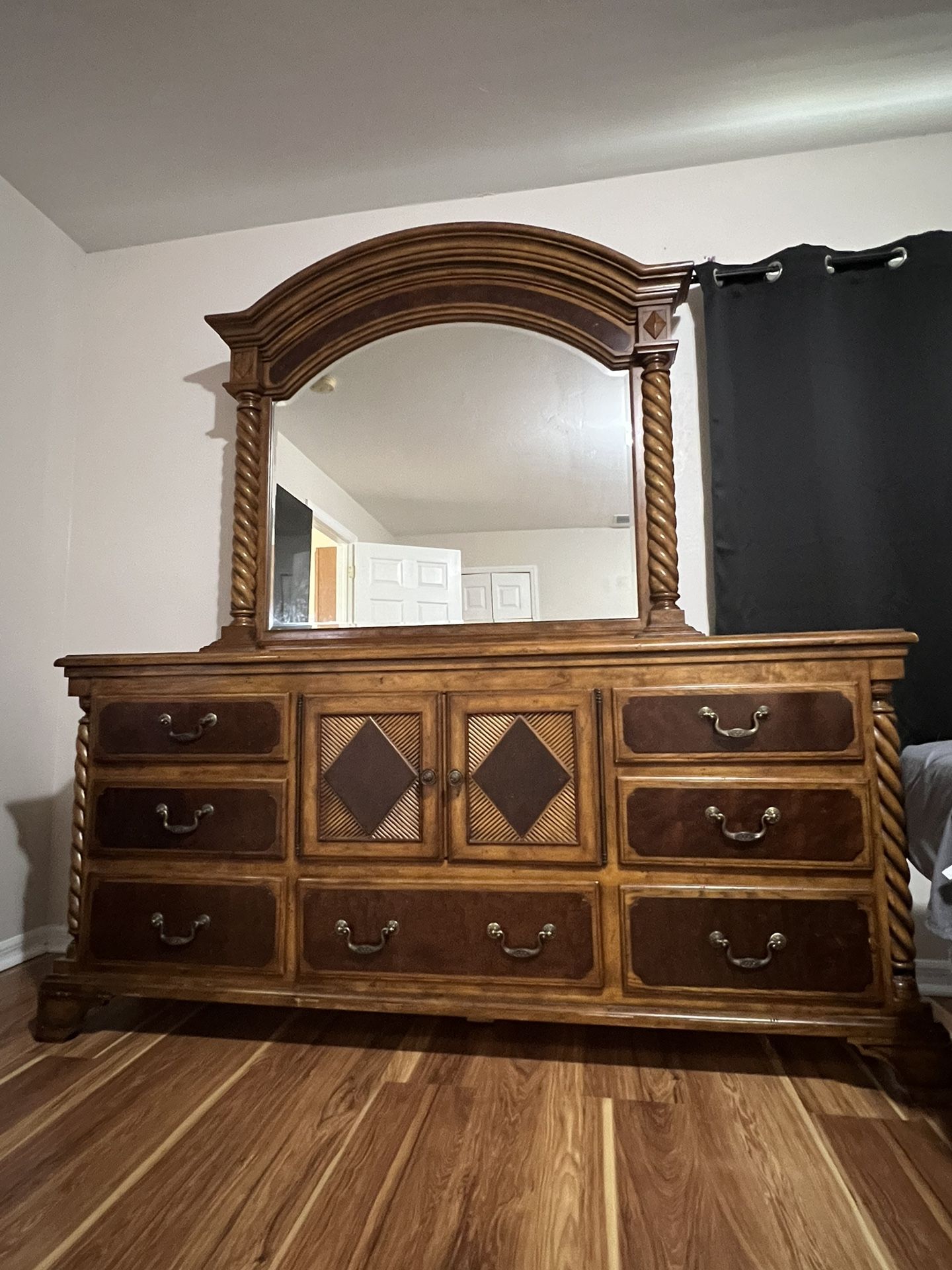 Dresser with mirror