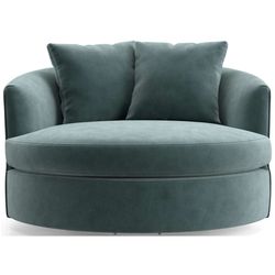 Tillie Grand Swivel Chair / Sofa - Crate and Barrel - Green