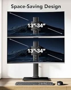 HUANUO Dual Monitor Stand for 13 to 34 Inch, Max Load 44 lbs, Vertical