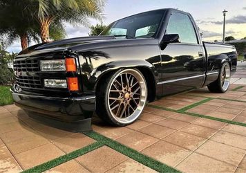 Corsart Kingpin 22” Staggered Wheels + Tires | Matte Bronze with Diamond Cut Lip – C10 Chevy gmc  Setup