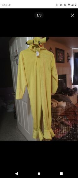 Disguise yellow Pikachu kids costume jumpsuit