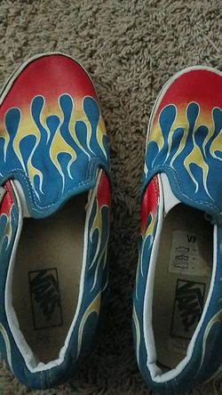 Vans kids flames