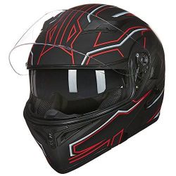 New Mayte Black  And Red Dot Motorcycle Helmet $120