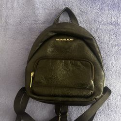 Michael Kors Black Leather Mini Backpack 